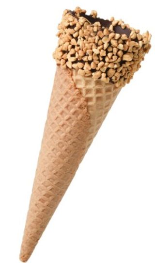 Cono con cioccolato e nocciole