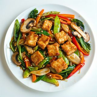 47.Хрупкаво свинско месо с гарнитура (300г)