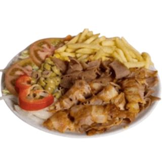 Plato Kebab Y Ensalada