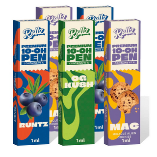 Pack 5 Vapeadores Desechables 97% 10-OH 1ml - Rollz