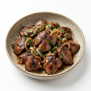 Ficatei de pui la tigaie