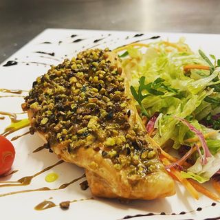 Trancio di Salmone ai pistacchi
