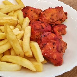 Chicken Tikka served with Fries