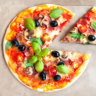 Pizza toscana de masa madre