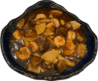 Gambas Con Bambú Y Setas Chinas双冬虾