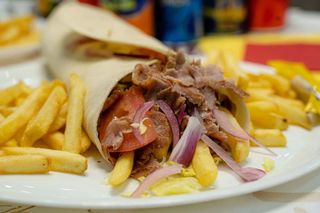 Menu kebab arrotolato