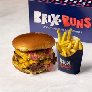 OG burger triple & pomfrit