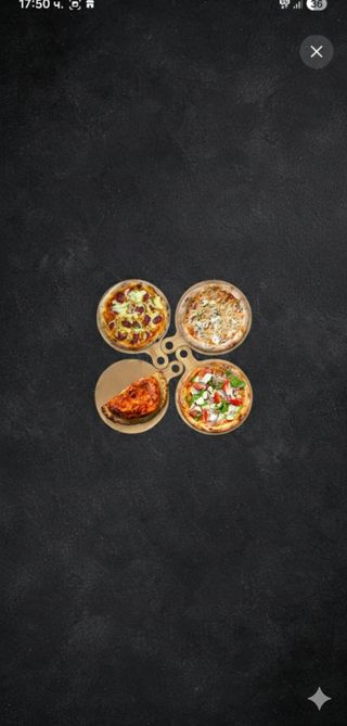 Семейно комбо = 4 пици (handmade) + 4 напитки