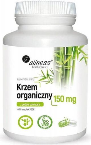 Krzem organiczny z pędów bambusa Si 150mg 100 kapsułek Aliness
