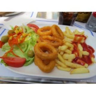 Calamares a la Romana + Ensalada + Patatas