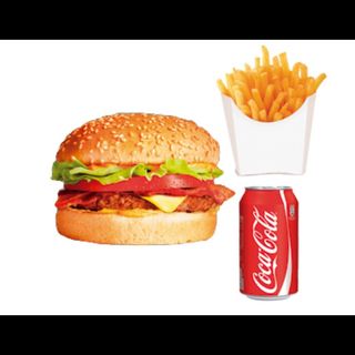 Menú 2 hamburguesas 1 patatas 2 refresco 