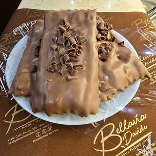 Chiacchiere al forno farcite con crema alla gianduia confezione da gr 350
