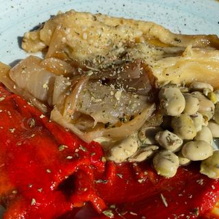 Tapa Escalivada con Habitas y Orégano