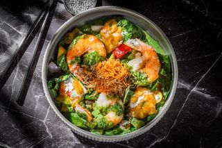 КОРОЛІВСЬКІ КРЕВЕТКИ В ЗЕЛЕНОМУ КАРІ 3шт