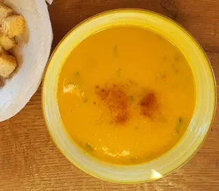 Supa crema de morcovi cu ghimbir si cocos- fără gluten, vegan / de post