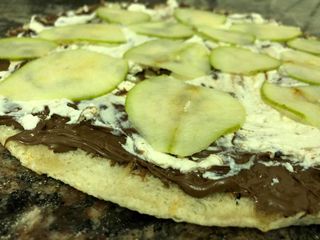 Focaccia nutella riccota pera