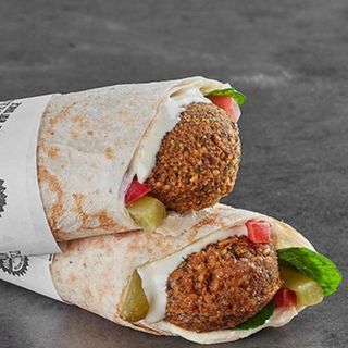 Grand shawarma falafel mahchi piquant Saj + frites