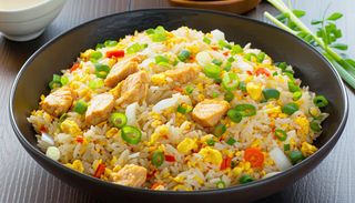 Kids fried rice with chicken