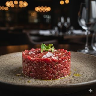 Tartare di Wagyu Giapponese A5, olio San Lorenzo e sale Maldon