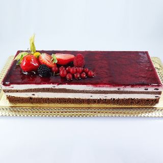 Semi-Frio de Mirtilos e Chocolate