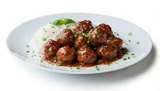 2 бр. телешки кюфтета с гарнитура ориз