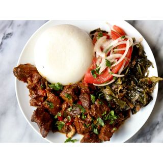 Ugali, Sukuma / Cabbage and Soup