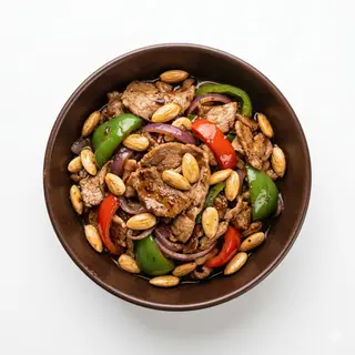 Carne de porc cu migdale