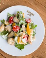 Теплый овощной салат