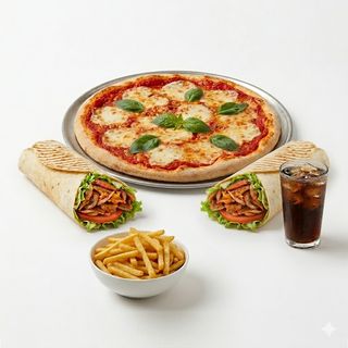 Menú 2 Durum Pita O Campero Y Pizza Mediana