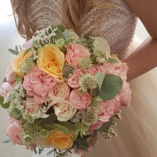 Buchet mireasa “ gingasie roz”