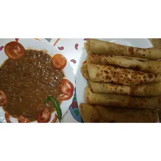 Chapati + Beans  Green grams