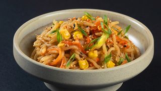 შემწვარი ატრია ბოსტნეულით