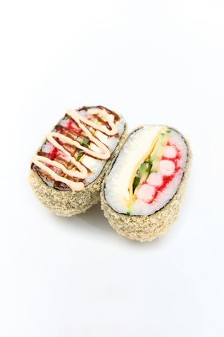 Суші-бургер з креветкою