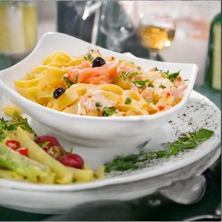 Паста "Фетучини" с семгой