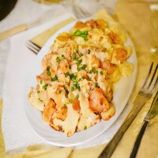 31. Huevos revueltos con carne