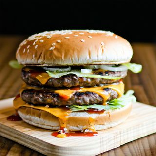 03 Triplo cheese burger menù