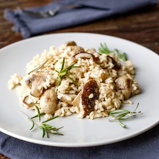 Risotto con funghi porcini e mirtilli