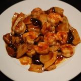 Gambas Con Setas Chinas Y Bambú