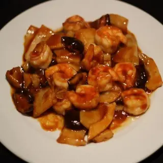 Gambas Con Bambú Y Setas Chinas