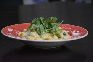Gnocchi with gorgonzola and rocket salad