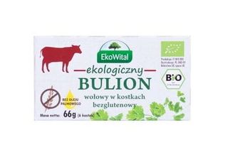 Bulion wołowy w kostkach bez oleju palmowego bezglutenowy BIO 66 g EkoWital