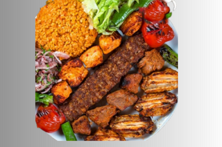 Смесена скара с Адана кебап, пилешки крила и шиш месо