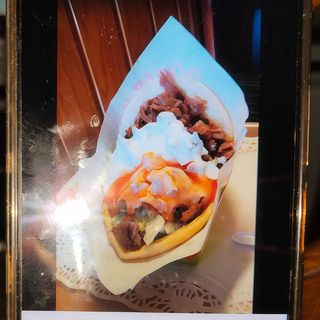 Kebab sólo carne con queso