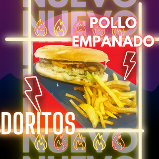 Super pollo empanado doritos