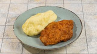 ქათმის შნიცელი+პიურე