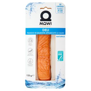 Mowi Gourmet Deli Trancio di Salmone Affumicato a Caldo Naturale 0,125 kg