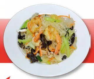 67-Fideos de arroz con gambas