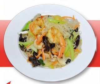 67-Fideos de arroz con gambas