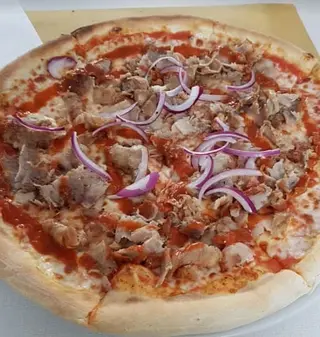 Pizza kebab solo carne salsa