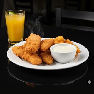 3X Fish Fingers With Lemon And Fries